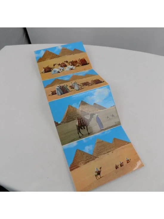 Pyramids of Giza Foldout 17 Postcards 6"x4" Egypt Lehnert Landrock UNPOSTED Vtg - Picture 6 of 7